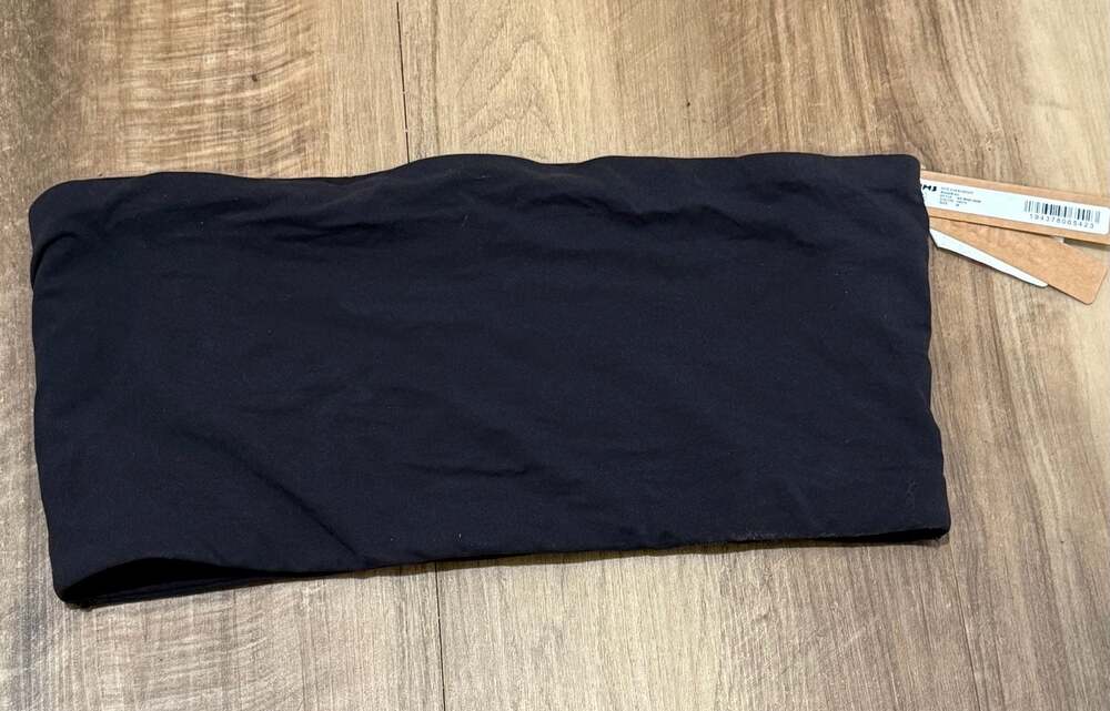 SKIMS Fits Everybody Bandeau in Onyx Black